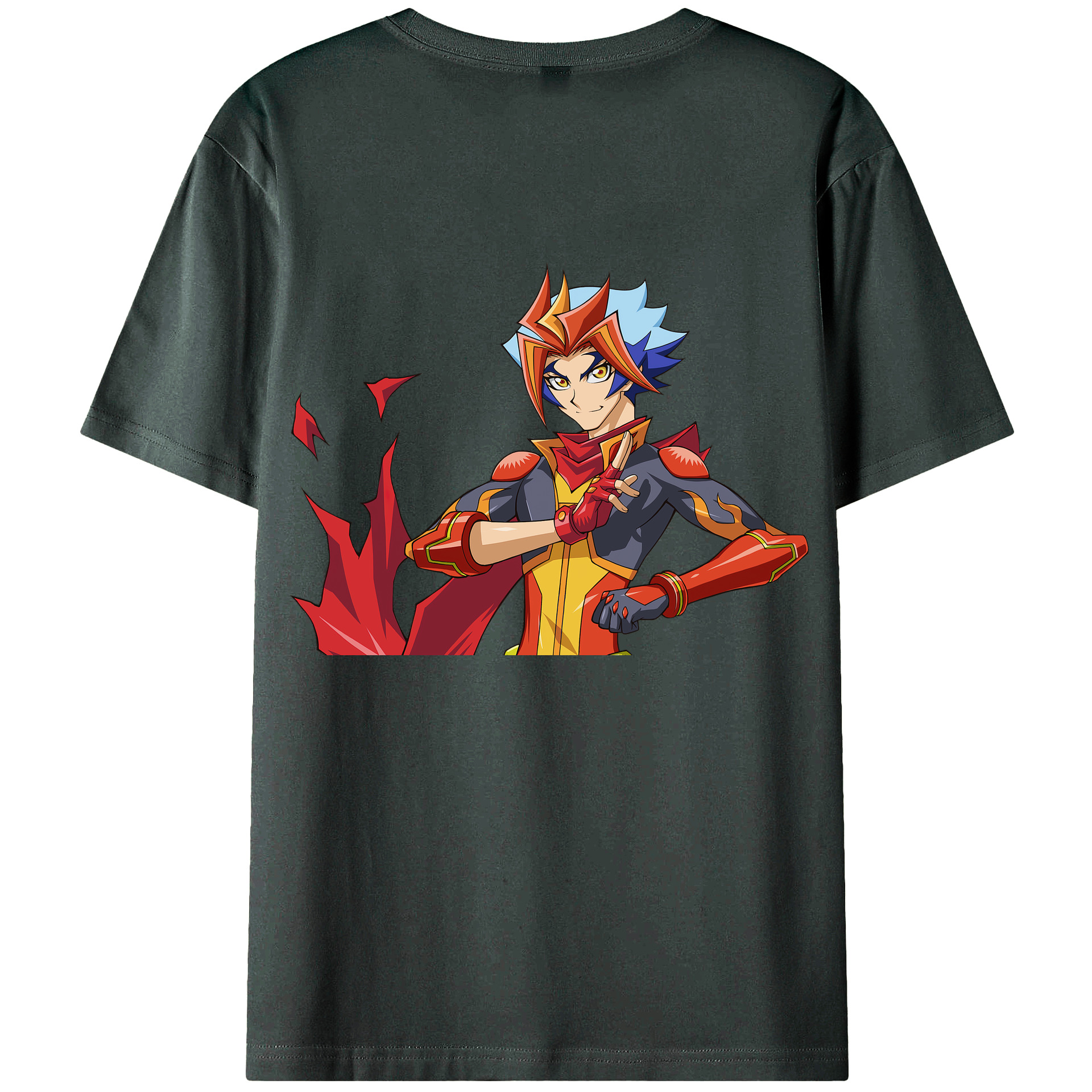 （画像用） 遊☆戯☆王 Yu-Gi-Oh! 綿100％ メンズ半袖Tシャツ（バックプリント） 通気性